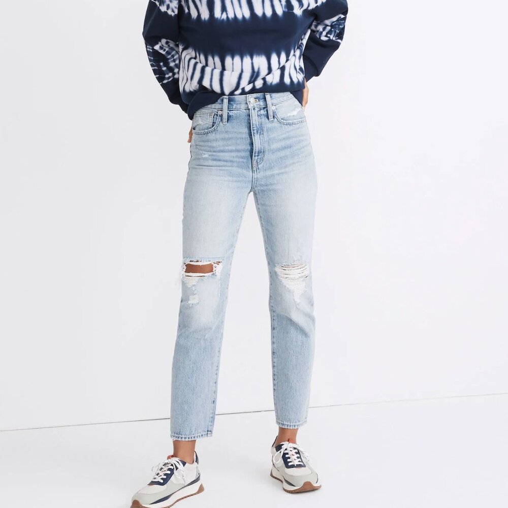 Madewell The Perfect Vintage Jean in Calabria Wash: Ripped Edition Women size 27